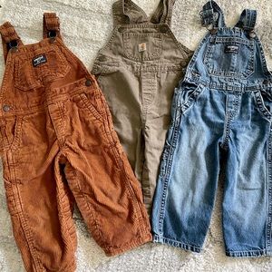Oshkosh and Carhartt 18m overalls